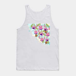 Fuchsia And Butterflies Tank Top